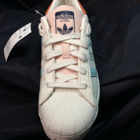 Adidas Superstar White Brick Red Blue - Picture 3 of 6